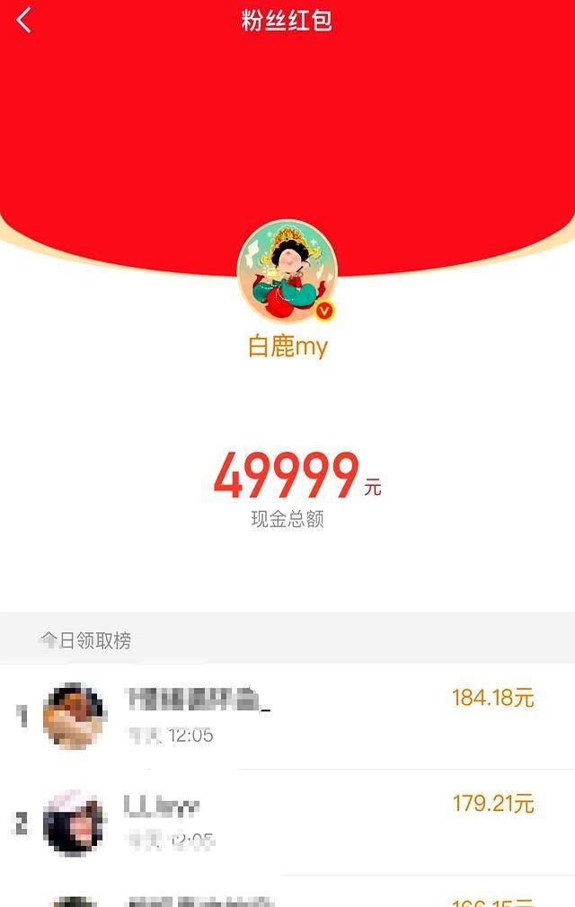 白鹿事件讨论:10万红包感谢网友,观众好感度变化